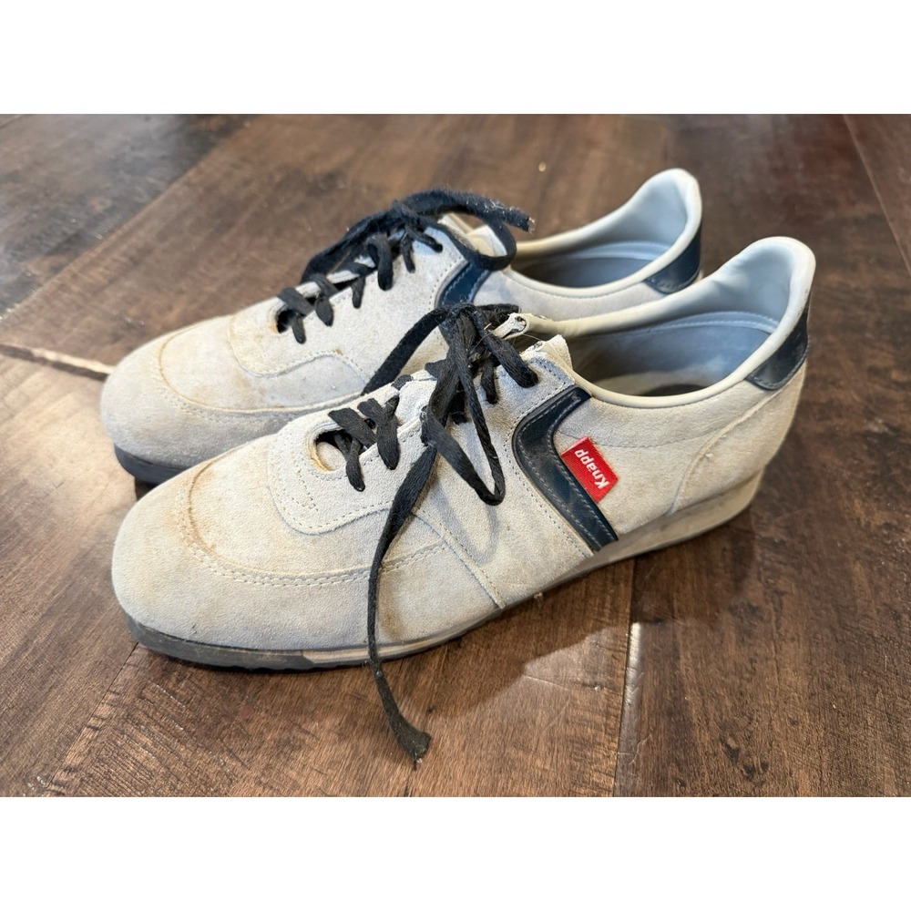 Mens New Gray Suede Sneakers By Knapp Size 10 Vibram Soles‎